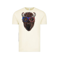 Vintage Arctic bison with american flag glasses Vintage Tee - RanaPortraitStore