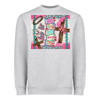 Heather Grey he is risen Heavyweight Sweatshirt - TumblerDesignByShophia