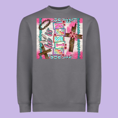 He Is Risen Heavyweight Sweatshirt Designed By Tumblerdesignbyshophia