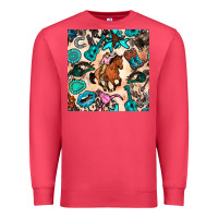 Cardinal western cowgirl seamless pattern Premium Sweatshirt - BundleAndBundleShop