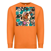 Carrot western cowgirl seamless pattern Premium Sweatshirt - BundleAndBundleShop