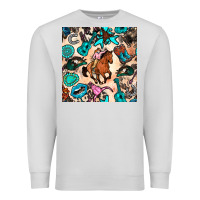 Dove Grey western cowgirl seamless pattern Premium Sweatshirt - BundleAndBundleShop