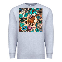 Heather Grey western cowgirl seamless pattern Premium Sweatshirt - BundleAndBundleShop