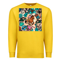 Lemon western cowgirl seamless pattern Premium Sweatshirt - BundleAndBundleShop