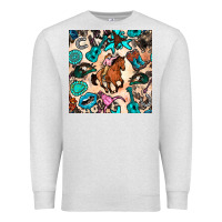 Oatmeal Heather western cowgirl seamless pattern Premium Sweatshirt - BundleAndBundleShop