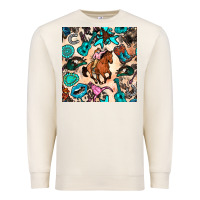 Sandshell western cowgirl seamless pattern Premium Sweatshirt - BundleAndBundleShop