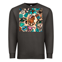 Smoke western cowgirl seamless pattern Premium Sweatshirt - BundleAndBundleShop