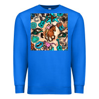 True Royal western cowgirl seamless pattern Premium Sweatshirt - BundleAndBundleShop