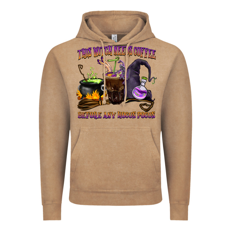 This Witch Needs Coffee Before Any Hocus Pocus Vintage Hoodie by BarkalooDesign | Teevron