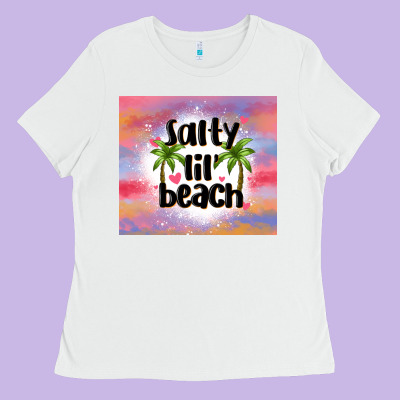 Salty Lil' Beach Ladies Tee Designed By Maliassmallbusiness