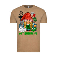 Vintage Coffee cashier  life gnome Vintage Tee - BarkalooDesign