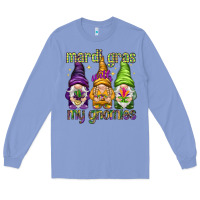 Colony Blue Mardi Gras with my gnomes Long Sleeve Tee - NancyCooperArtShop