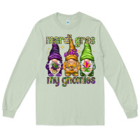 Matcha Mardi Gras with my gnomes Long Sleeve Tee - NancyCooperArtShop