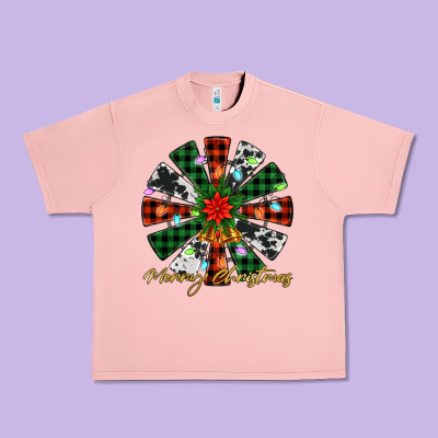 Merry Christmas Windmill Urban Heavy Tee Designed By Jasminsmagicworld