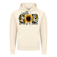 Vintage Artic with god all things are possible sunflower Vintage Hoodie - Jasminsmagicworld