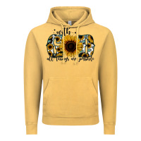 Vintage Mustard with god all things are possible sunflower Vintage Hoodie - Jasminsmagicworld