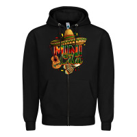 Black Mini cita Zipper Hoodie - FaDigitalArtStudio