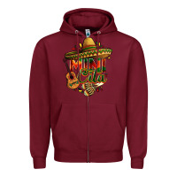 Burgundy Mini cita Zipper Hoodie - FaDigitalArtStudio