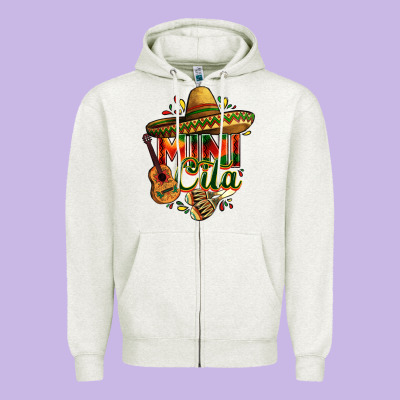 Mini Cita Zipper Hoodie Designed By Fadigitalartstudio