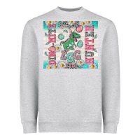 Heather Grey dino mite egg hunter Heavyweight Sweatshirt - TumblerDesignByShophia