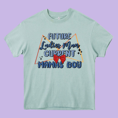 Future Ladies Man Current Mamas Boy Heavy Core Tee Designed By Maliassmallbusiness