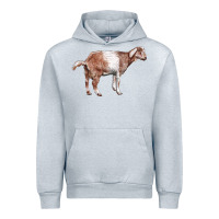 Heather Grey Nubian Goat Urban Hoodie - LillyAllenDesigns