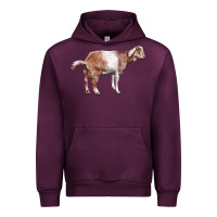 Mauve Wine Nubian Goat Urban Hoodie - LillyAllenDesigns