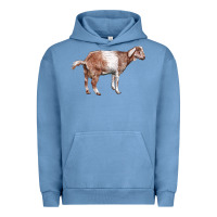Pigment Pebble Blue Nubian Goat Urban Hoodie - LillyAllenDesigns