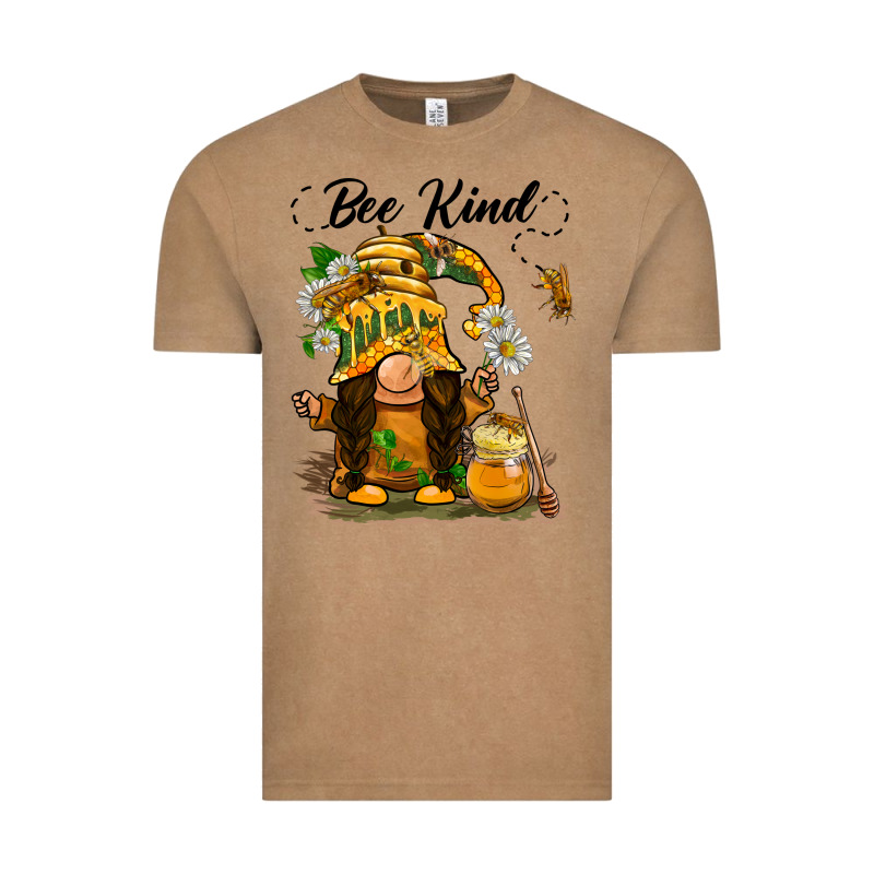 Bee Kind Gnome Vintage Tee by BarkalooDesign | Teevron