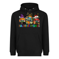 Black hallothanksmas trucks Heavyweight Hoodie - FaDigitalArtStudio