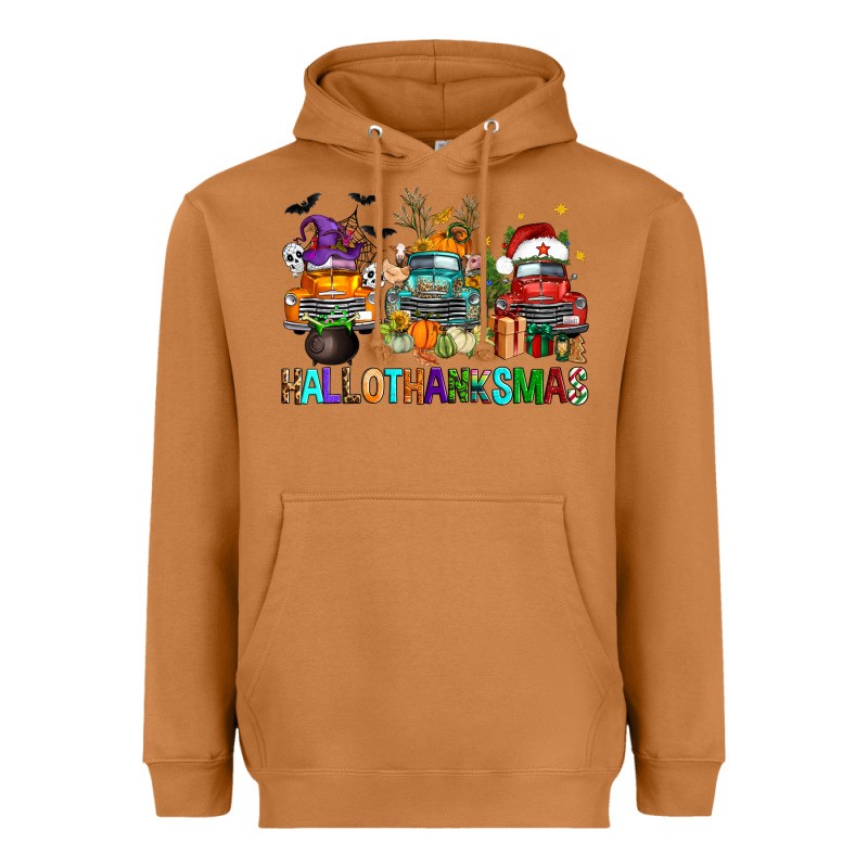 Hallothanksmas Trucks Heavyweight Hoodie by FaDigitalArtStudio | Teevron