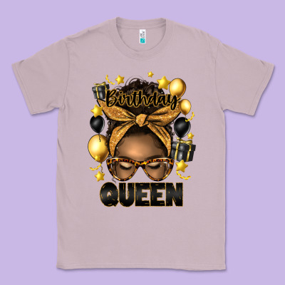 Birthday Queen Afro Messy Bun Classic Tee Designed By Artiststas