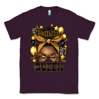 Plum birthday queen afro messy bun Classic Tee - Artiststas