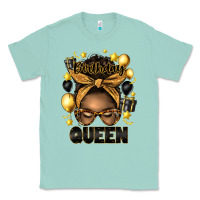Seafoam birthday queen afro messy bun Classic Tee - Artiststas