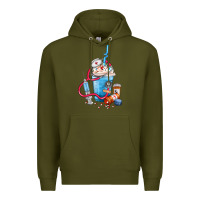 Army Green Nurse frappe coffee Premium Hoodie - FaDigitalArtStudio