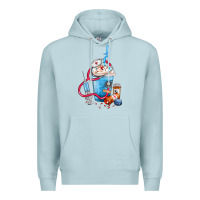 Blue Mist Nurse frappe coffee Premium Hoodie - FaDigitalArtStudio