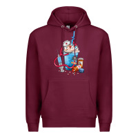 Burgundy Nurse frappe coffee Premium Hoodie - FaDigitalArtStudio