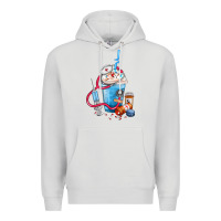 Dove Grey Nurse frappe coffee Premium Hoodie - FaDigitalArtStudio