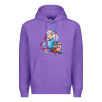 Purple Nurse frappe coffee Premium Hoodie - FaDigitalArtStudio