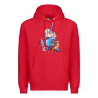 Red Nurse frappe coffee Premium Hoodie - FaDigitalArtStudio