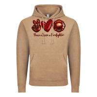 Vintage Coffee Peace Love Firefighter Vintage Hoodie - RanaPortraitStore