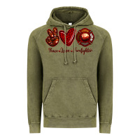 Vintage Olive Peace Love Firefighter Vintage Hoodie - RanaPortraitStore