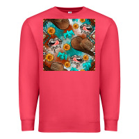 Cardinal western cowboy hat seamless pattern Premium Sweatshirt - BundleAndBundleShop