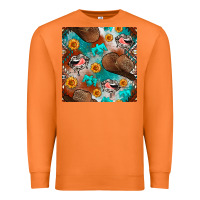 Carrot western cowboy hat seamless pattern Premium Sweatshirt - BundleAndBundleShop