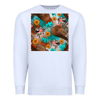 White western cowboy hat seamless pattern Premium Sweatshirt - BundleAndBundleShop