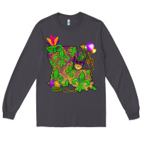 Smoke Louisiana map Mardi Gras Long Sleeve Tee - NancyCooperArtShop