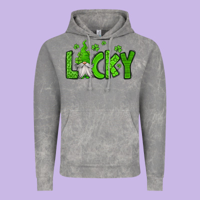 Lucky Gnome St Patricks Day Vintage Hoodie Designed By Jasminsmagicworld