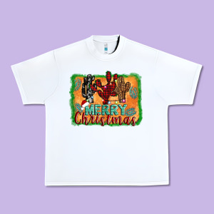 Merry Christmas Cactus Urban Heavy Tee Designed By Jasminsmagicworld