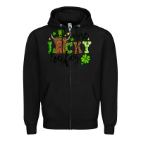Black St. Patrick's Day One lucky Heifer Zipper Hoodie - OliviaCreatesArt