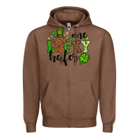 Chestnut St. Patrick's Day One lucky Heifer Zipper Hoodie - OliviaCreatesArt
